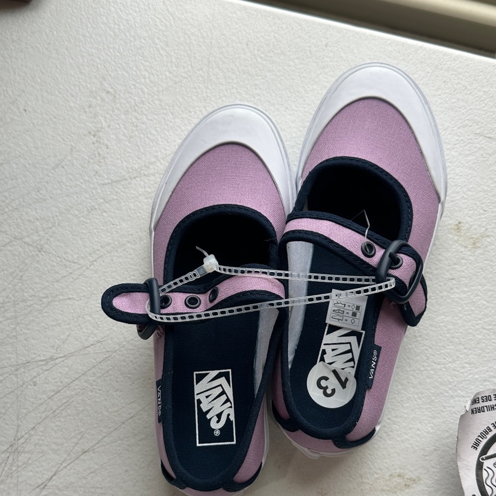 NEW Vans kids Pink and Navy Sneakers size 13 - Picture 6 of 9